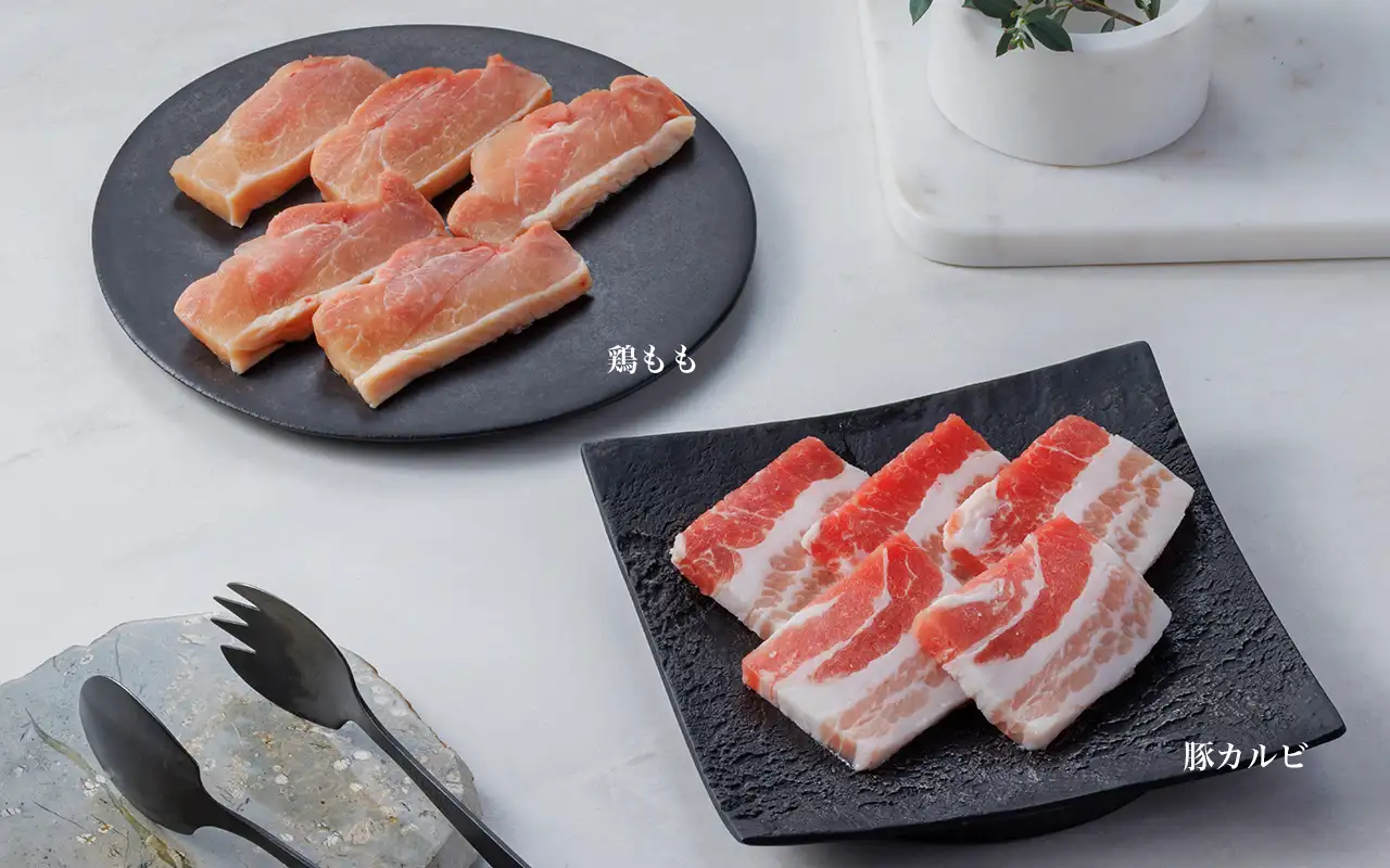 豚カルビ・鶏もも